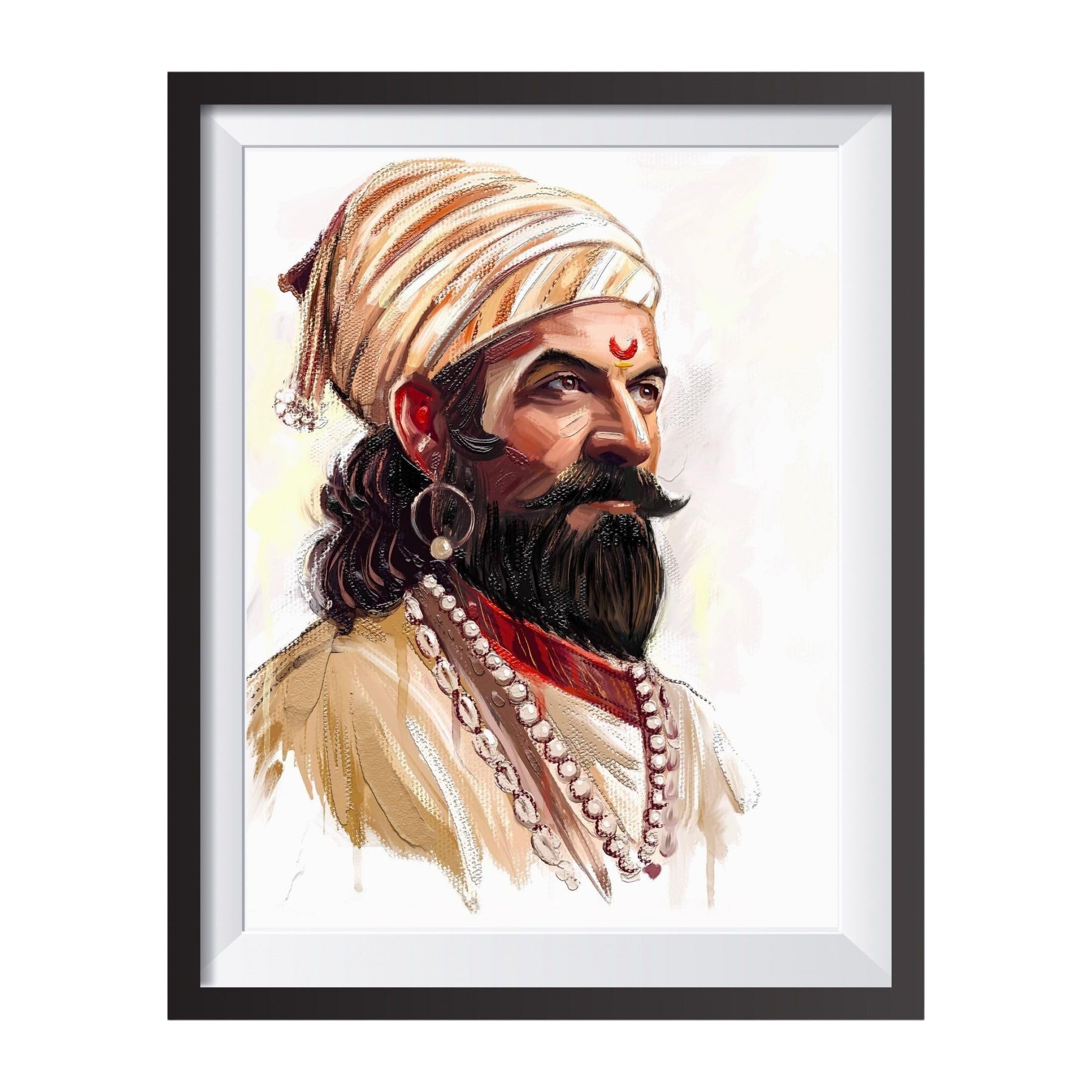 POSTERWALA Shri Chhatrapati Shivaji Maharaj Painting Photo Frame